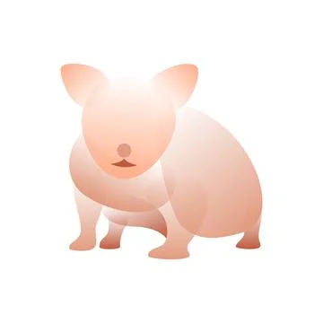 Vector rat in gradient style. Digital art Illustrazione stock