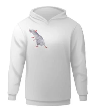 Vector rat in low poly style . Editable illustration Stock Illustration