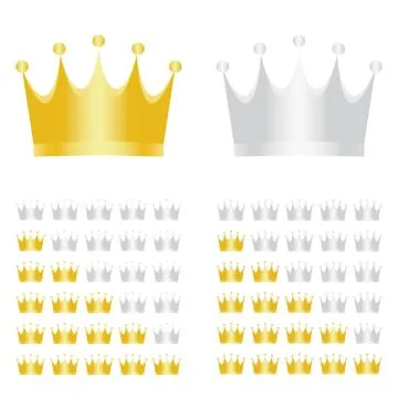 Vector rating crowns Stock Illustration