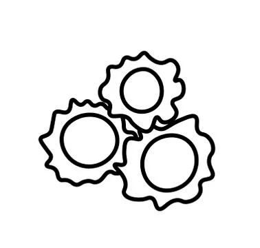 Vector ravioli a black line. Simple food and cooking illustration Stock Illustration