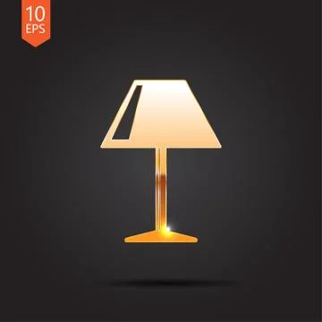 Vector reading-lamp icon. Eps10 Stock Illustration