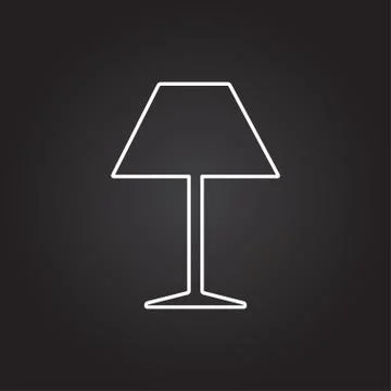 Vector reading-lamp icon Stock Illustration