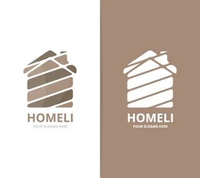 Vector of real estate logo combination. House and building symbol or icon Ilustración de archivo