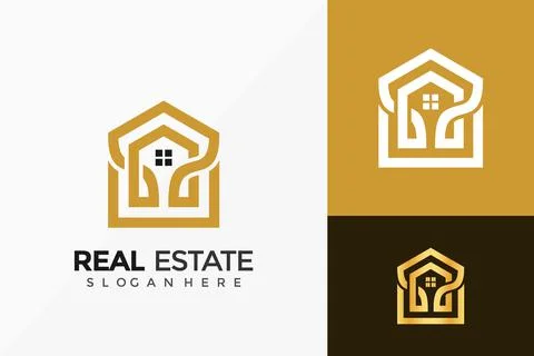 Vector Real Estate Logo Design. Abstract emblem, designs concept, logos, logo Illustrazione stock