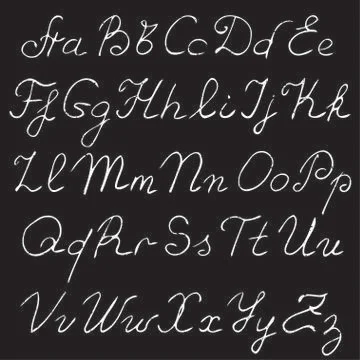 Vector real hand Alphabet Illustrazione stock