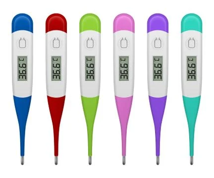 Vector realistic 3d celsius electronic medical thermometer for measuring icon Stock-Illustration