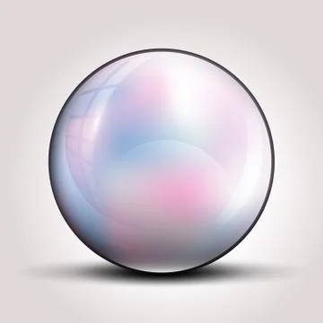 The vector realistic 3d sphere.Vibrant color.Fluid design Ilustración de archivo