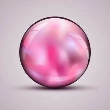 The vector realistic 3d sphere.Vibrant color.Fluid design Stock Illustration