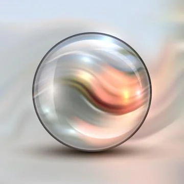The vector realistic 3d sphere.Vibrant color.Fluid design Stock-Illustration