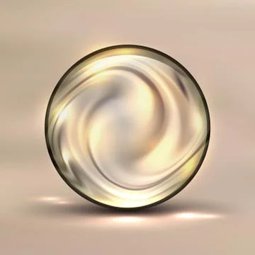 The vector realistic 3d sphere.Vibrant color.Fluid design Illustrazione stock