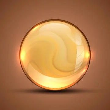 The vector realistic 3d sphere.Vibrant color.Fluid design Stock Illustration