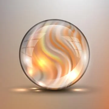 The vector realistic 3d sphere.Vibrant color.Fluid design Stock Illustration