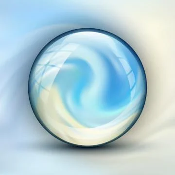 The vector realistic 3d sphere.Vibrant color.Fluid design Ilustración de archivo