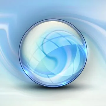 The vector realistic 3d sphere.Vibrant color.Fluid design Stock Illustration