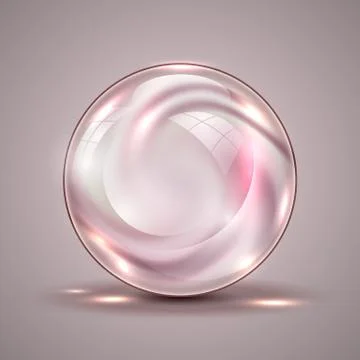 The vector realistic 3d sphere.Vibrant color.Fluid design Stock Illustration