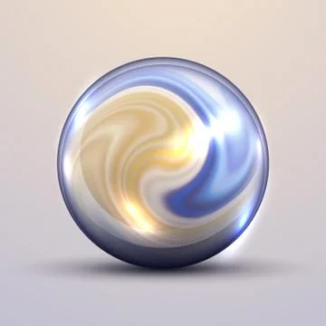 The vector realistic 3d sphere.Vibrant color.Fluid design Stock Illustration