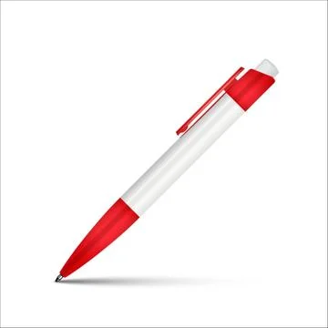 Vector realistic ballpoint pen isolated on white background. イラスト素材
