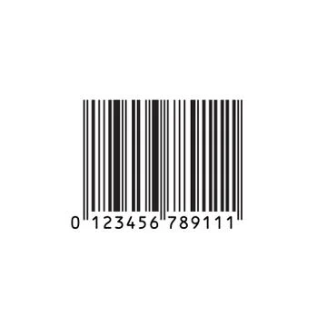 Vector realistic barcode isolated on white background. Illustrazione stock