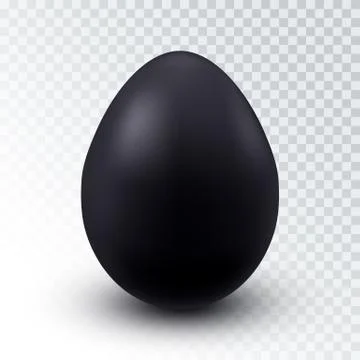 Vector Realistic Black Chicken egg Stock Illustration