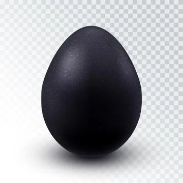 Vector Realistic Black Chicken egg Stock Illustration