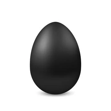 Vector realistic black egg isolated. Stock Illustration