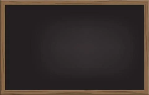 Vector realistic black school blackboard. School background. Stock Illustration