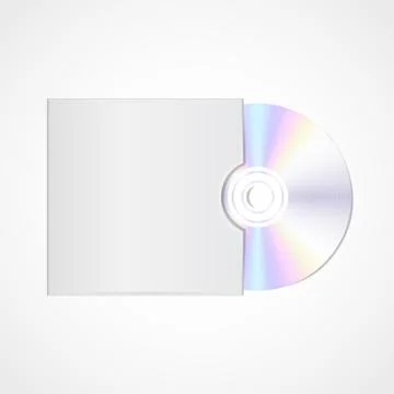 Vector realistic  blank compact disc Stock Illustration