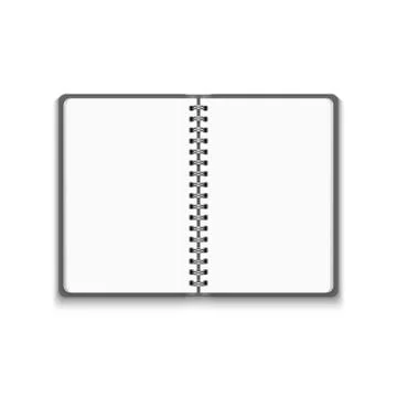 Vector Realistic Blank Open Notebook Stock Illustration