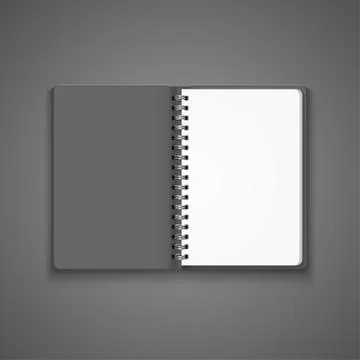 Vector Realistic Blank Open Notebook Stock-Illustration
