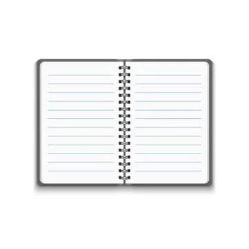 Vector Realistic Blank Open Notebook Stock Illustration