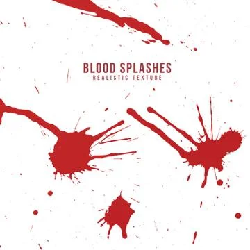 Vector realistic blood splatters set. Stock-Illustration