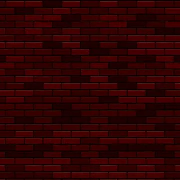 Vector realistic brick wall texture. Bricks square dark composition. Stock Illustration