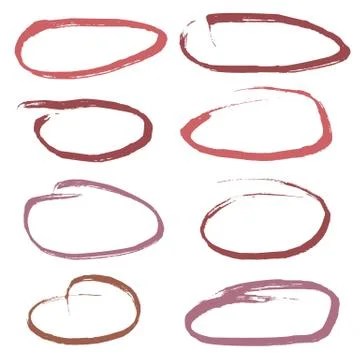 Vector realistic brush strokes Stock Illustration