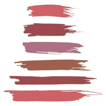 Vector realistic brush strokes Stock Illustration