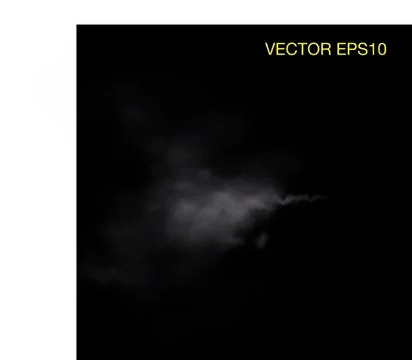 Vector of Realistic Cigarette Smoke or Fog or Haze. Vector isolated realistic Stock Illustration