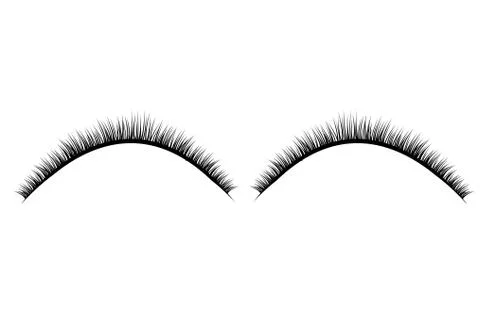 Vector realistic collection of false lashes. Trendy fashion illustration for Stock-Illustration