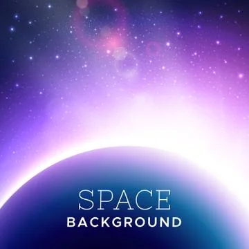 Vector realistic cosmic background Stock Illustration