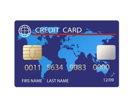 Vector realistic credit card Stock Illustration