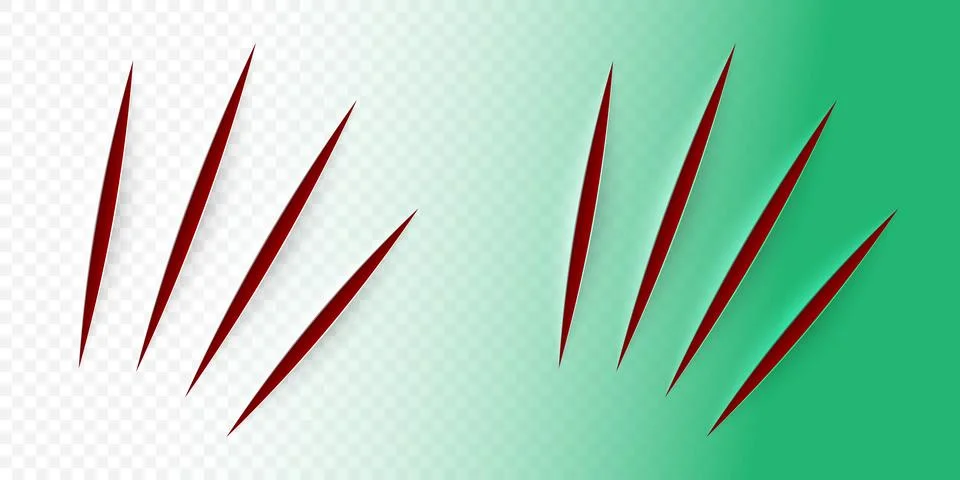 Vector realistic cut with an office knife on paper sheet isolated Stock Illustration