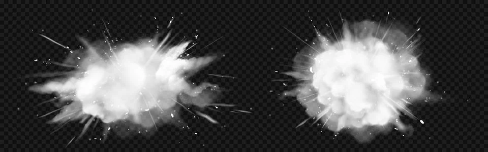 Vector realistic explosion of white powder or snow Stock Illustration