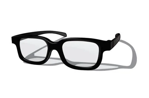 Vector realistic glasses isolated on white background. Stock Illustration