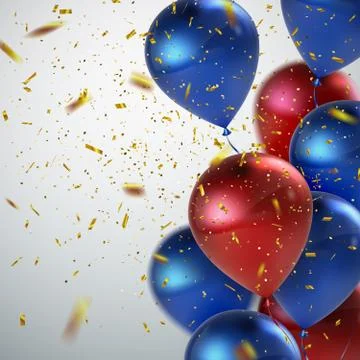 Vector realistic glossy balloons Stock Illustration
