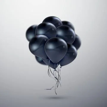 Vector realistic glossy balloons Stock Illustration