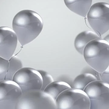 Vector realistic glossy balloons Stock Illustration