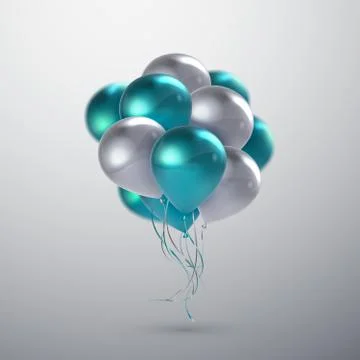 Vector realistic glossy balloons Stock Illustration