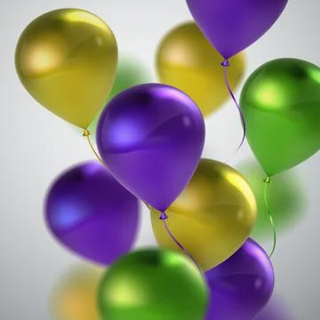 Vector realistic glossy balloons Stock Illustration