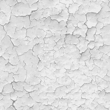 Vector realistic grunge gray seamless background - wall covered with cracked  Stock Illustration