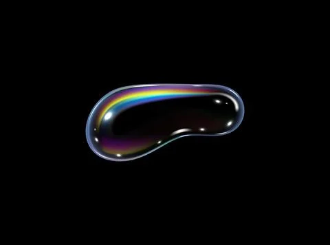 Vector realistic illustration of an oblong soap bubble. Ilustración de archivo
