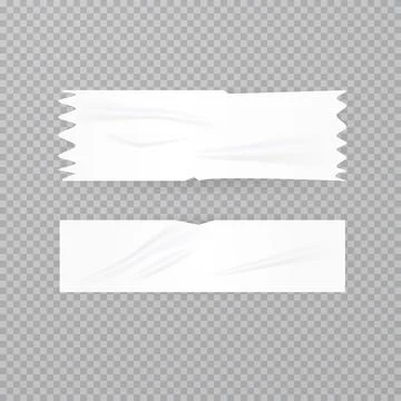 Vector realistic illustration white rectangular sticker, clip art, tape, st.. Stock Illustration