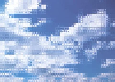 Vector realistic image of a blue sky with white clouds Stockillustratie